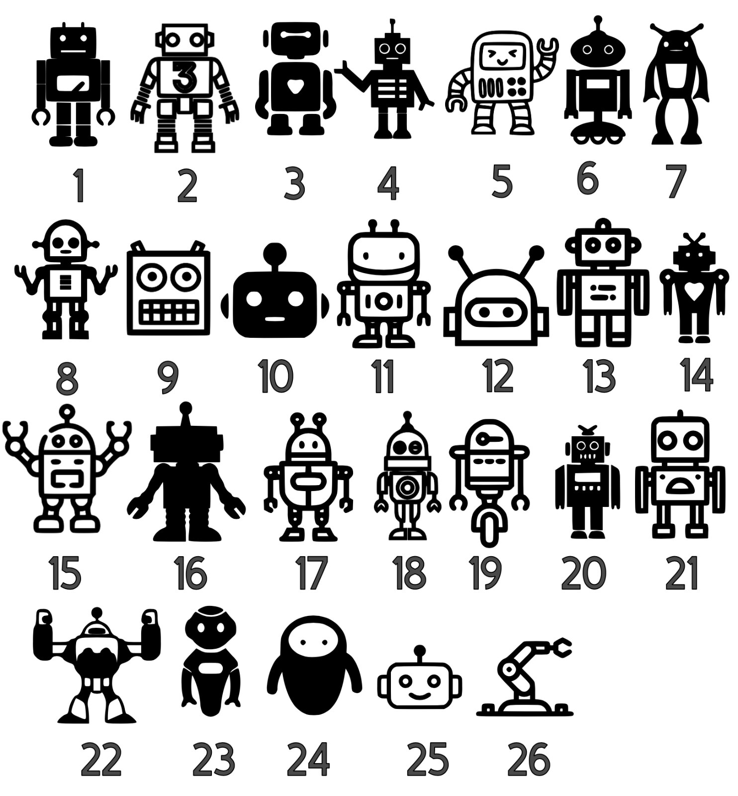 Robot Vinyl Decal (read description)