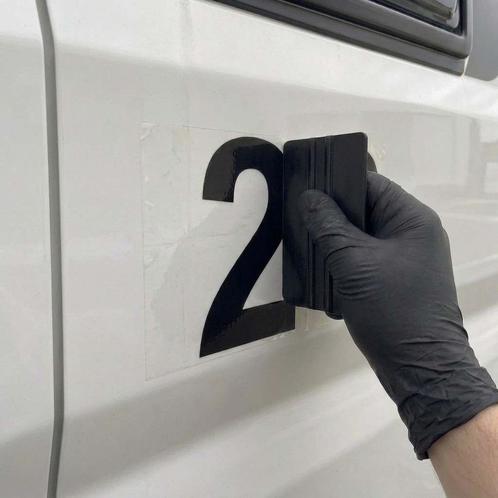 Custom Vinyl Number Decal Personalized Numbers Sticker Choose Size & Color