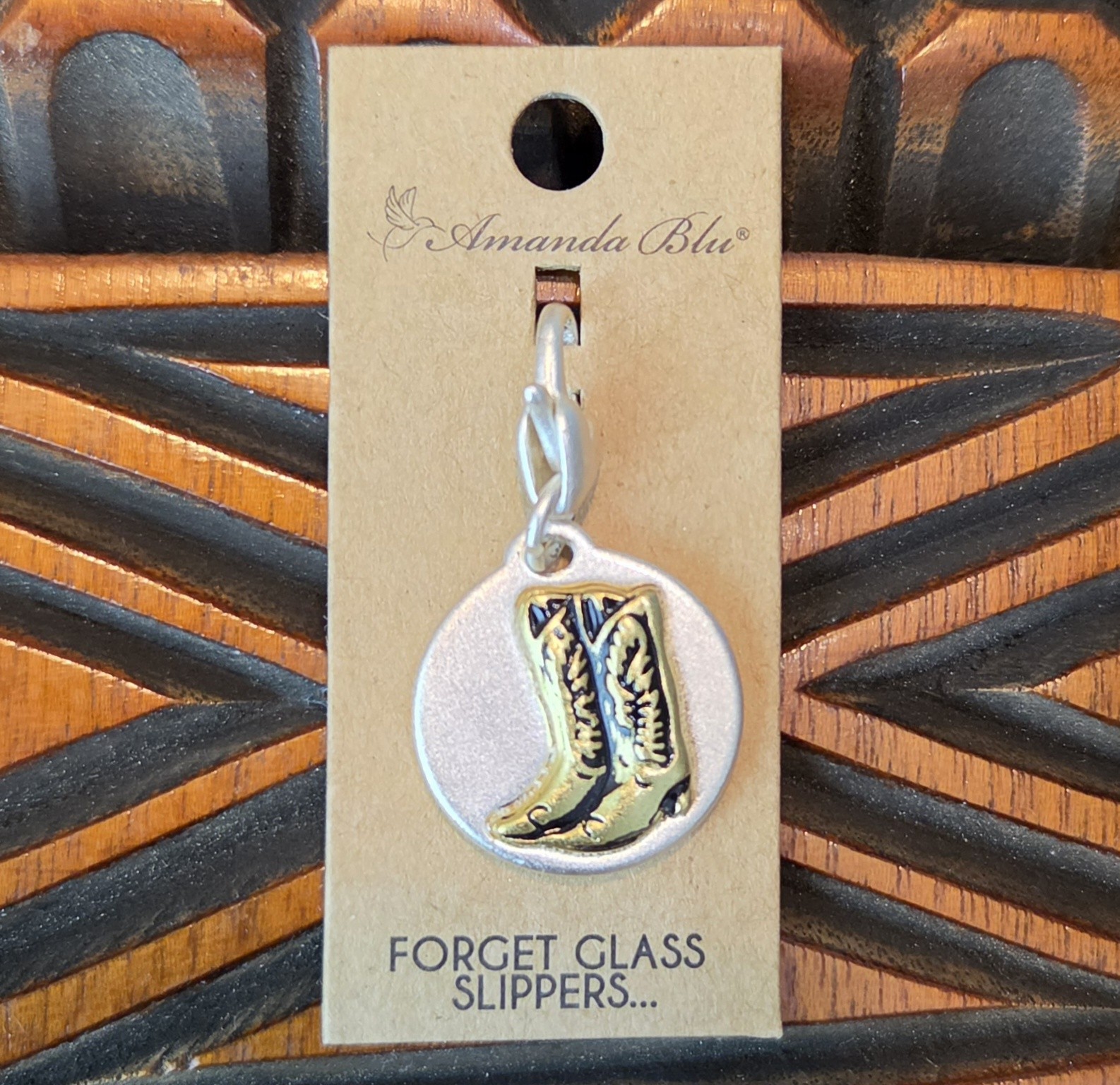 NEW Amanda Blu BOOTS Charm FORGET GLASS SLIPPERS THIS PRINCESS WEARS Two Tone
