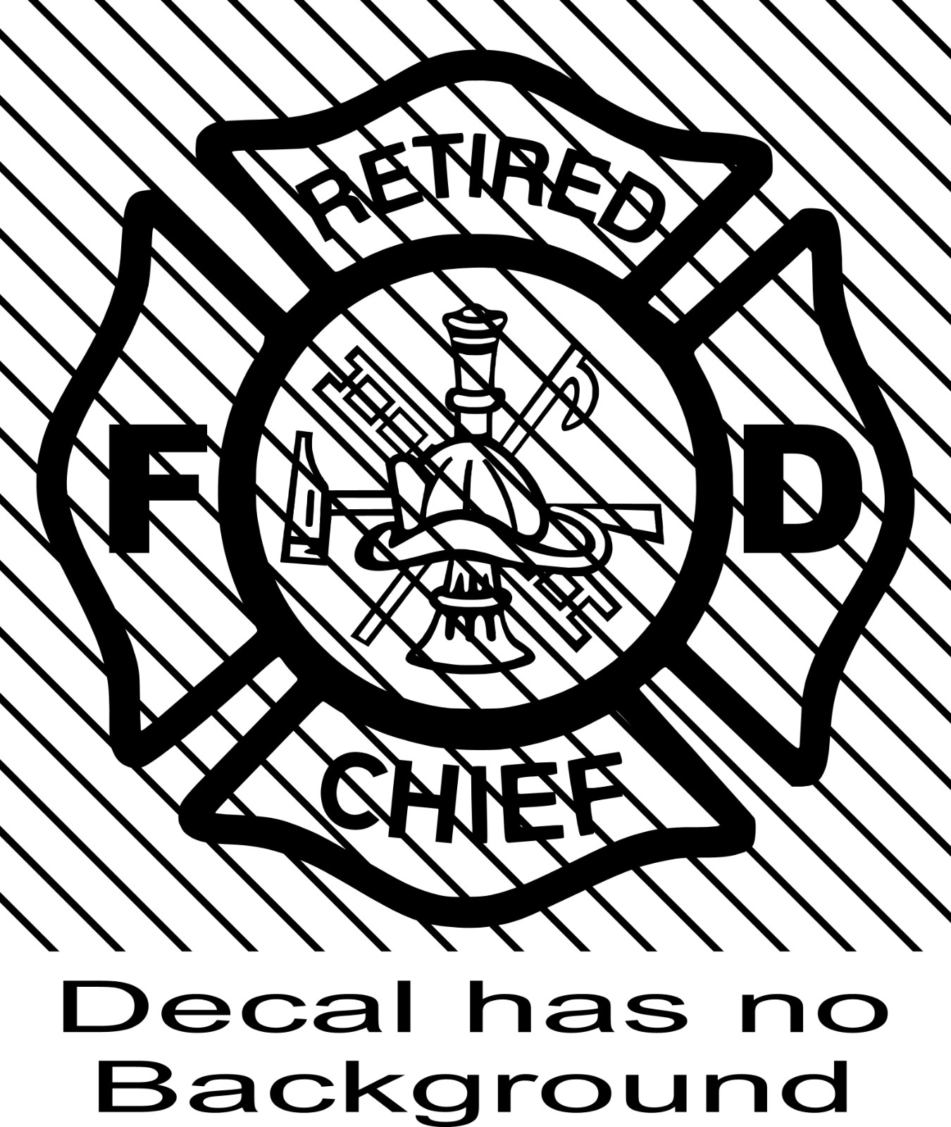 Retired Chief Firefighter Decal Vinyl Sticker EMR Fire Dept Rescue Responder