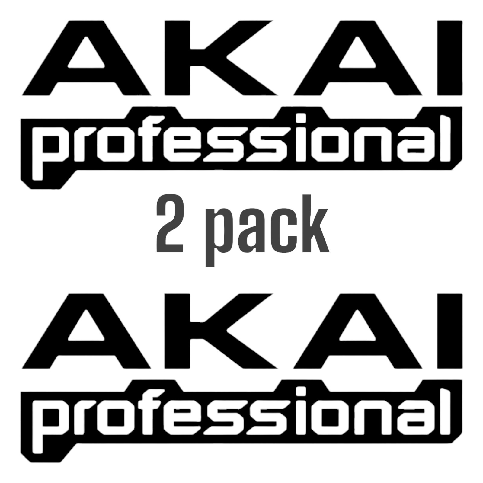 2 Pack – AKAI True Sound Audio 6" Premium Vinyl Decal Stickers, 5 Yr Durability