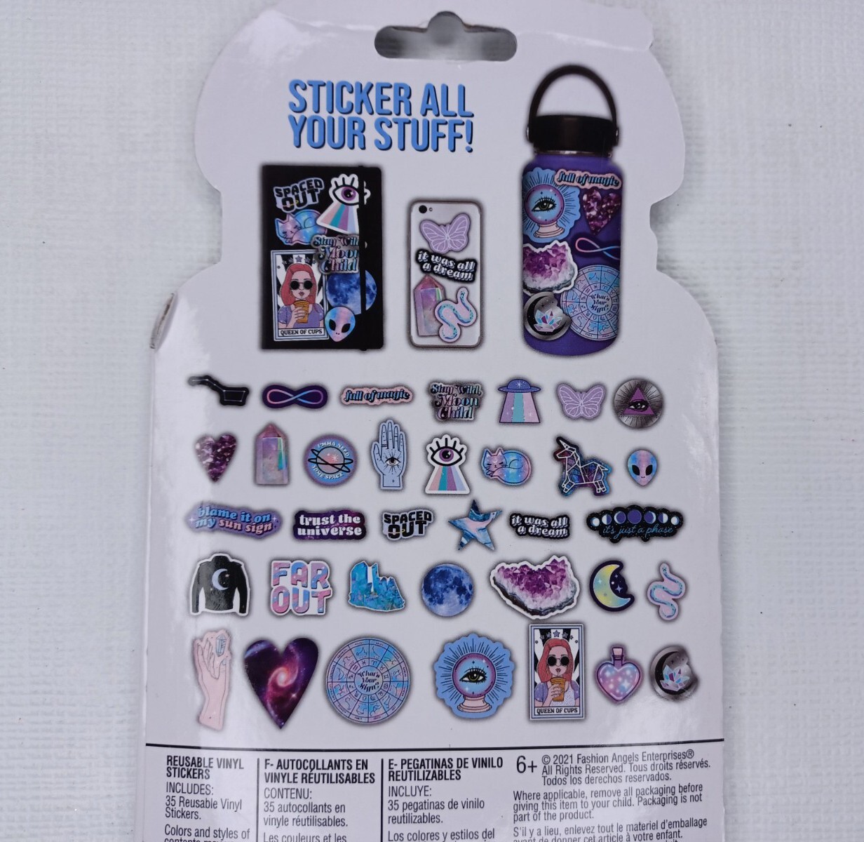 Fashion Angels Reusable Vinyl Sticker Pack Mystical 35 Stickers NEW