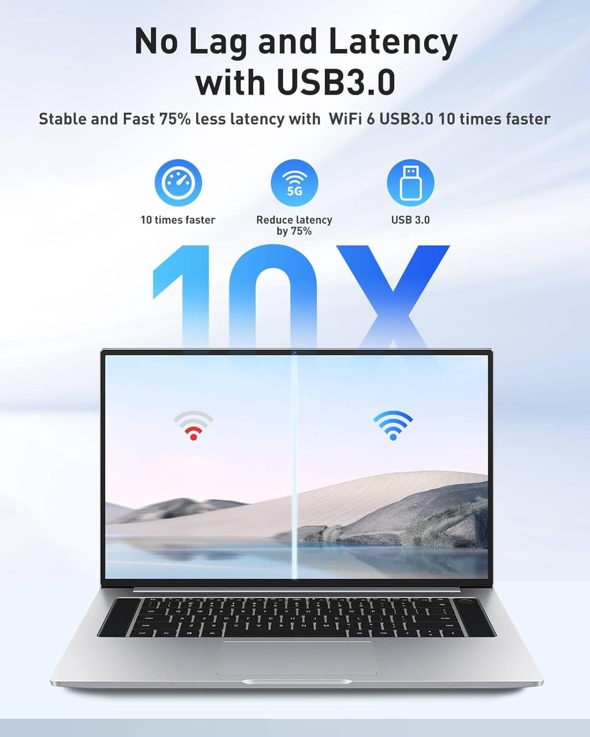 USB WiFi Adapter for Desktop PC – 1300Mbps Wi-Fi 5G 2.4G USB 3.0 Wireless Ada…
