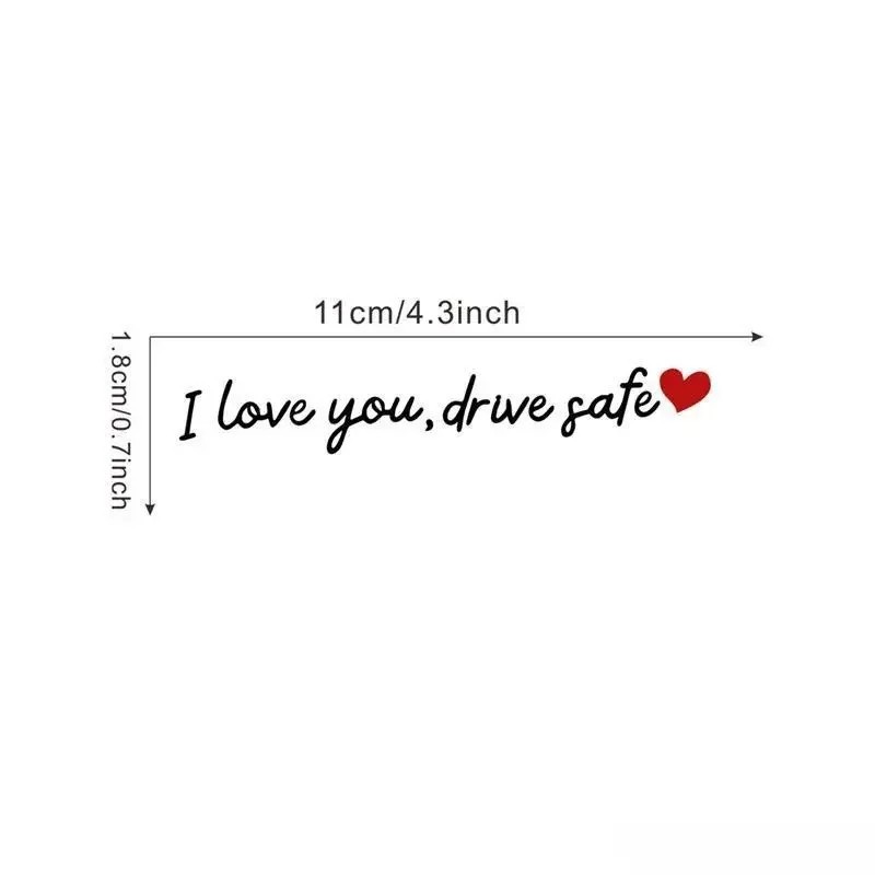 3 PCS Te Amo Maneja Con Cuidado Sticker, Spanish I Love You Drive Safe Mirror