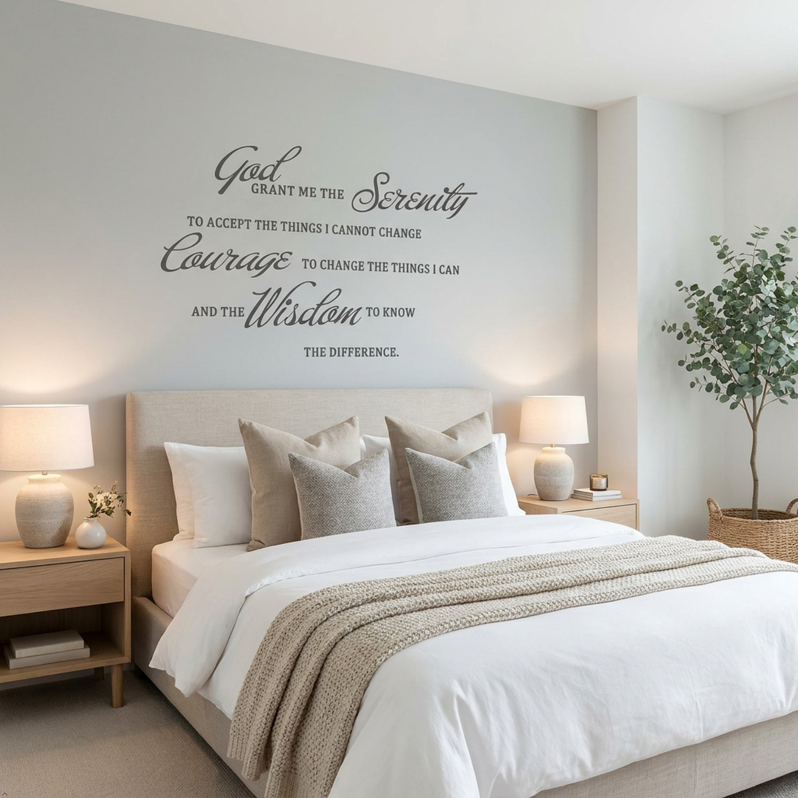 GOD Grant ME The Serenity Prayer Bible Art Quote Vinyl Wall Stickers Decal Décor