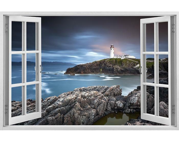 IMPRESSIVE 3D WINDOW WALL DECALS REMOVABLE WALL STICKERS WALL DECOR W41-50×70-cm