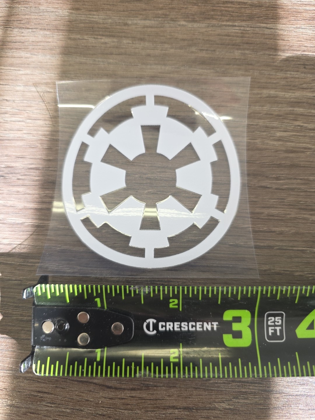 Galactic Empire Star Wars White UVDTF Decal Made In USA Waterproof