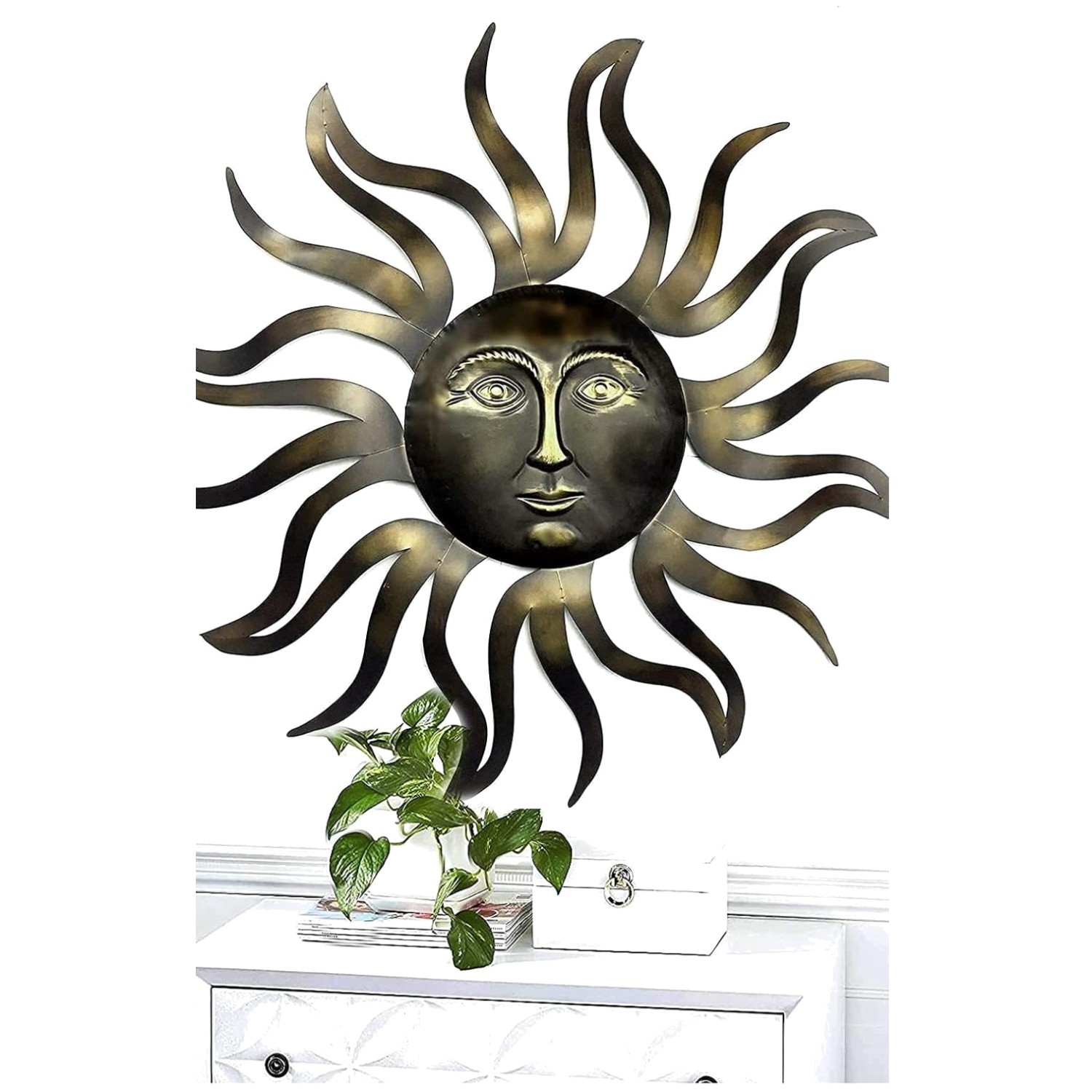 Modern Sun Metal Wall Decor Indoor Outdoor Sculpture