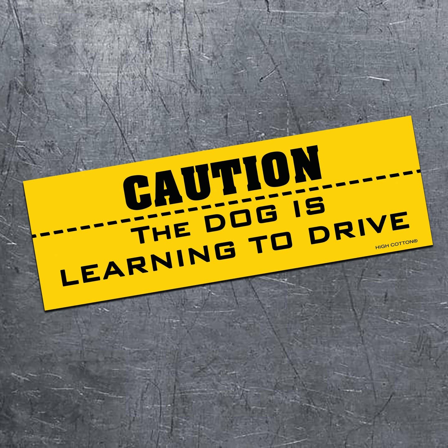 ⚠️"CAUTION: Dog is Learning to Drive" 🐶 Funny Bumper Car Magnet – Made in USA