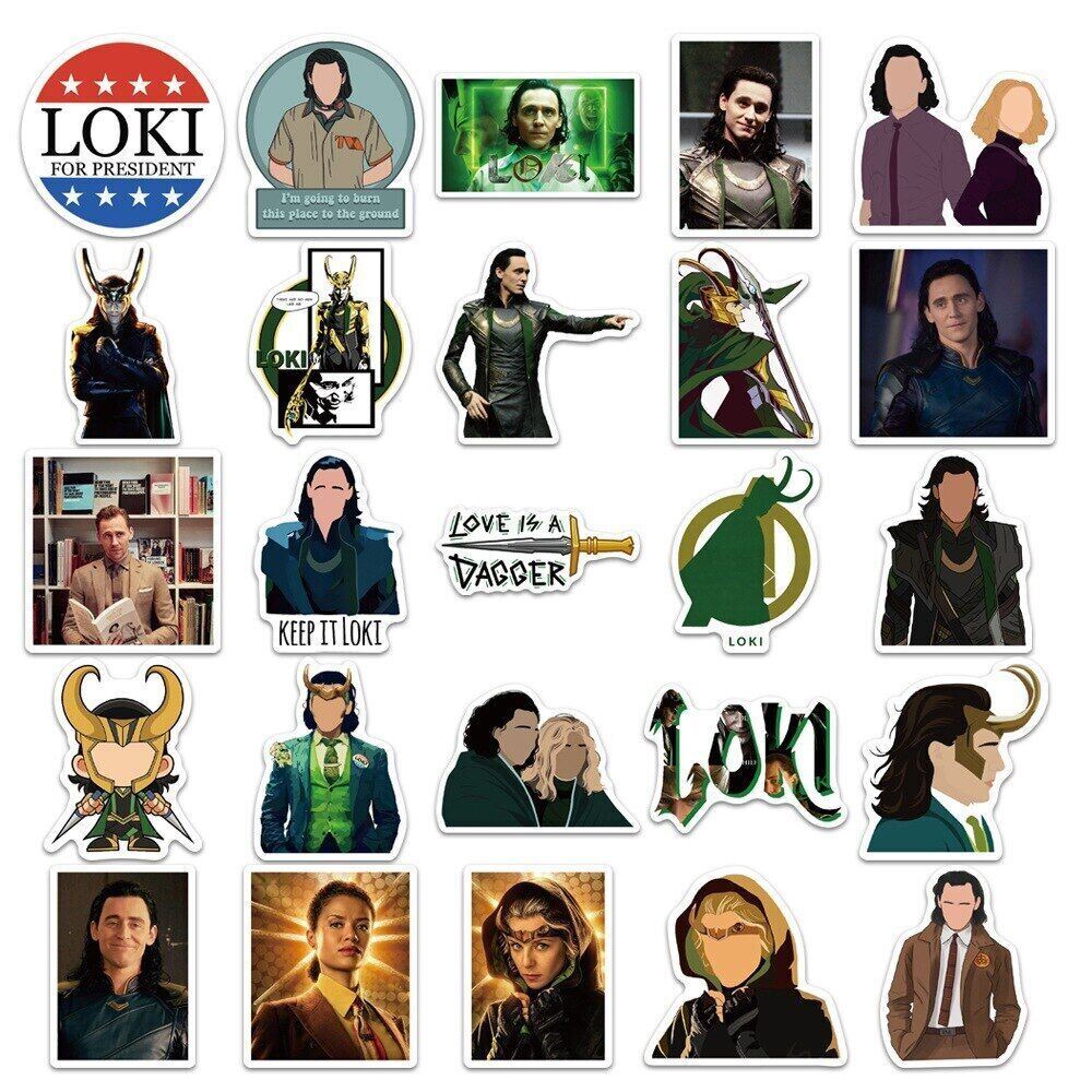 LOKI Vinyl Stickers~TV SHOW Marvel AVENGERS~Waterproof Laptop Skateboard Decals