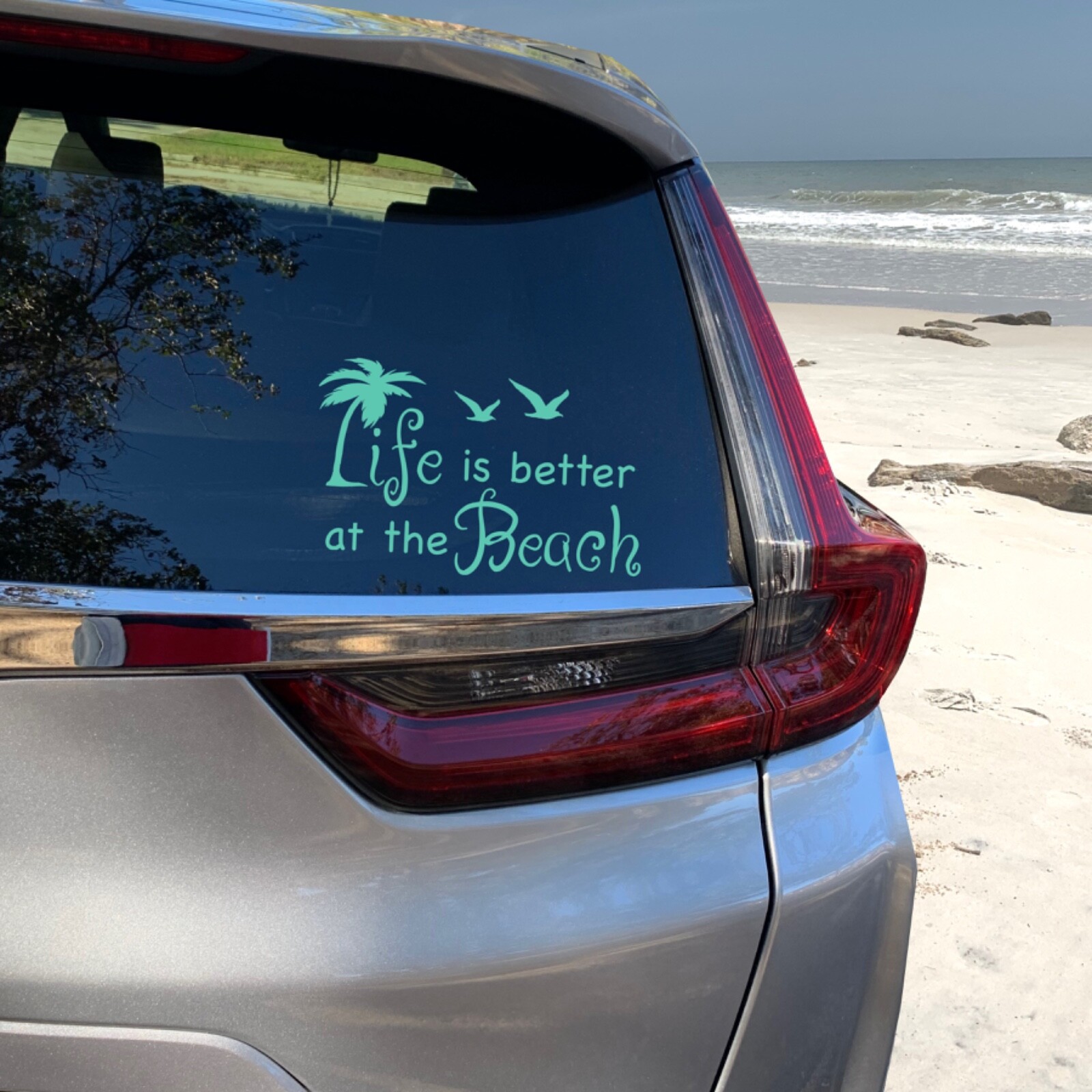 Life is Better at the Beach Decal. Beach Car Decal. Palm Tree Decal. Beach SVG.