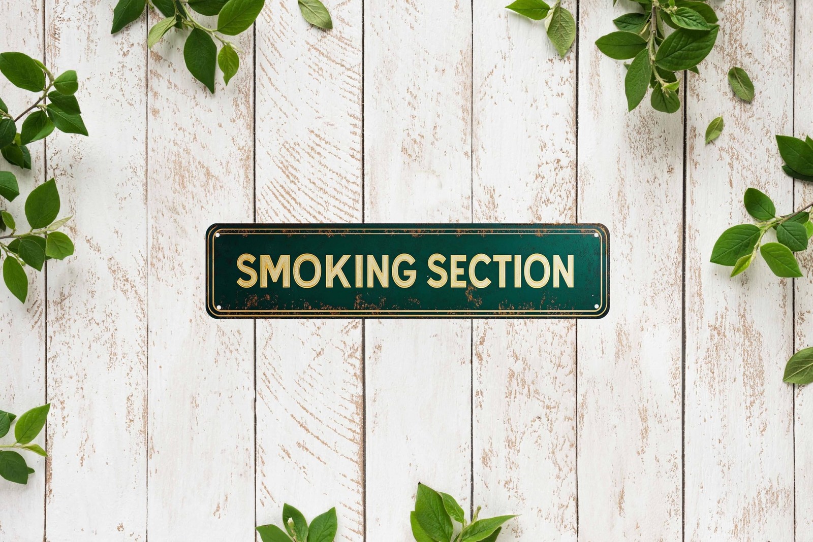 Vintage Tin Smoking Section Sign Retro Metal Sign for Outdoor indoor Decorati…