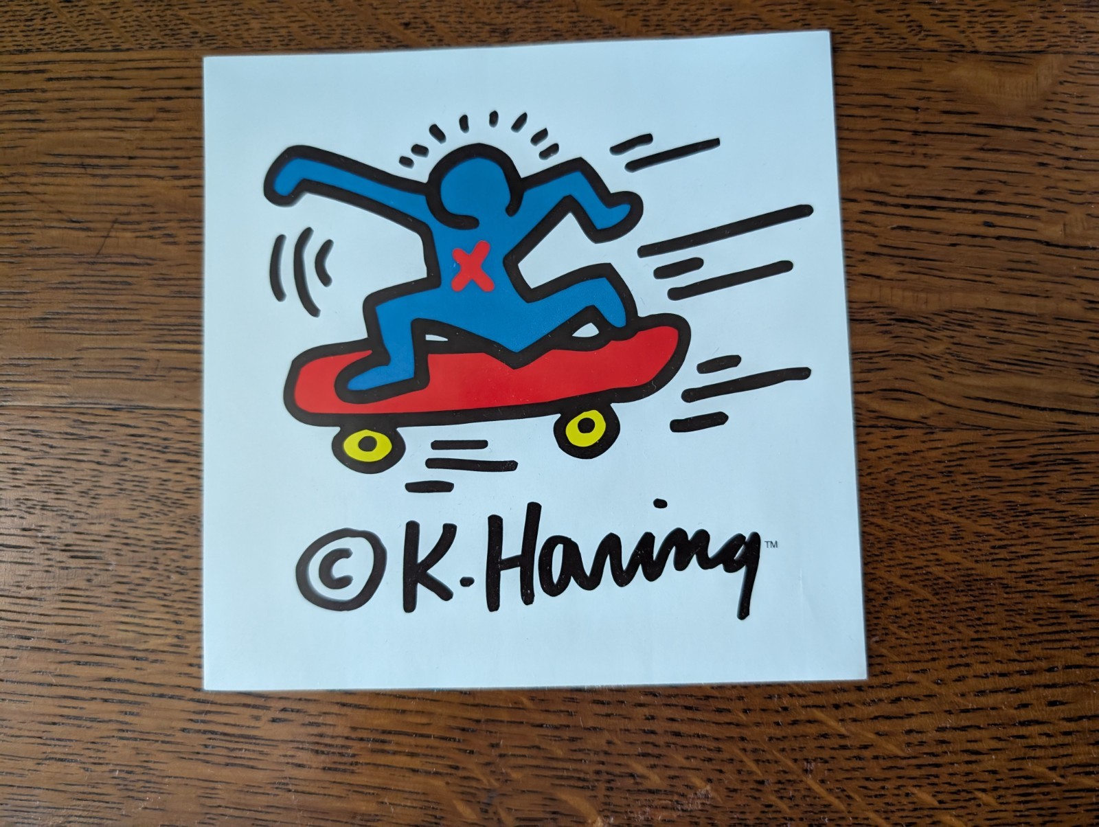 Vintage Pair of Keith Haring Stickers from Pop Shop NYC
