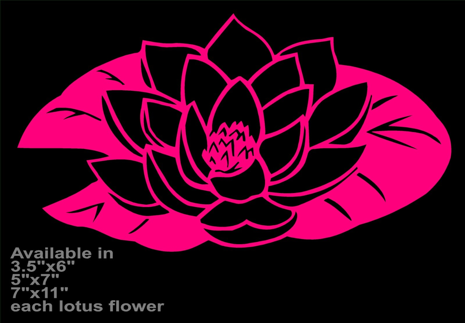 Lotus Decal Flower Of Life vinyl car window sticker x 2