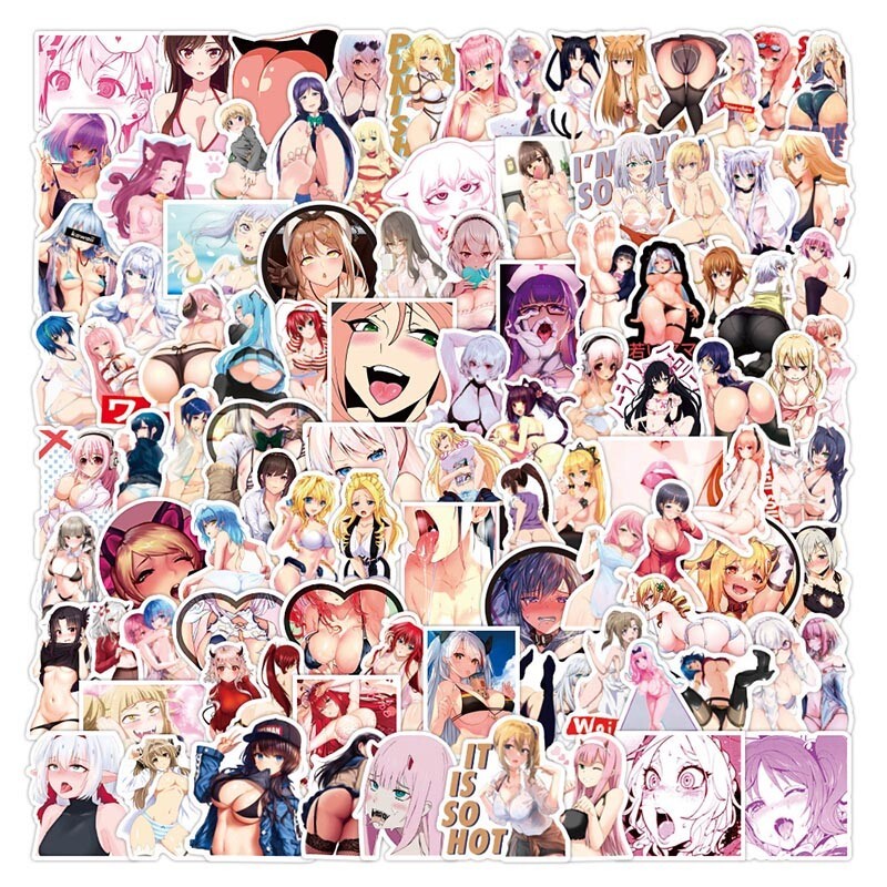 100 Sexy Legs Anime Girls Waifu Women Vinyl Stickers Hentai Ahegao Feet Decals