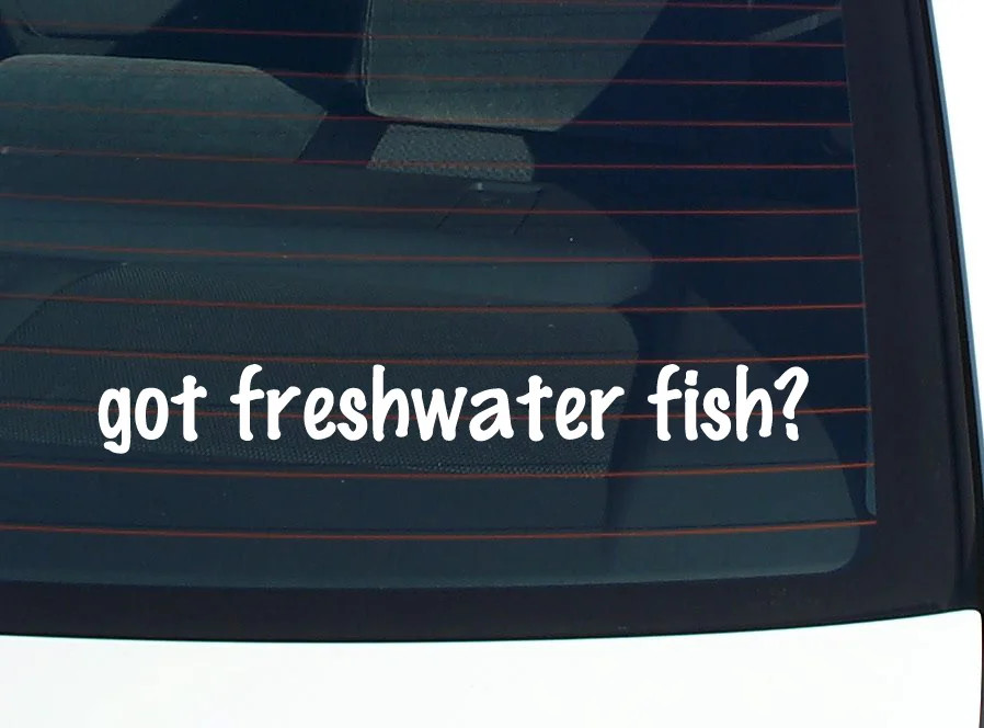 got freshwater fish? CAR DECAL BUMPER STICKER VINYL FUNNY JOKE WINDOW