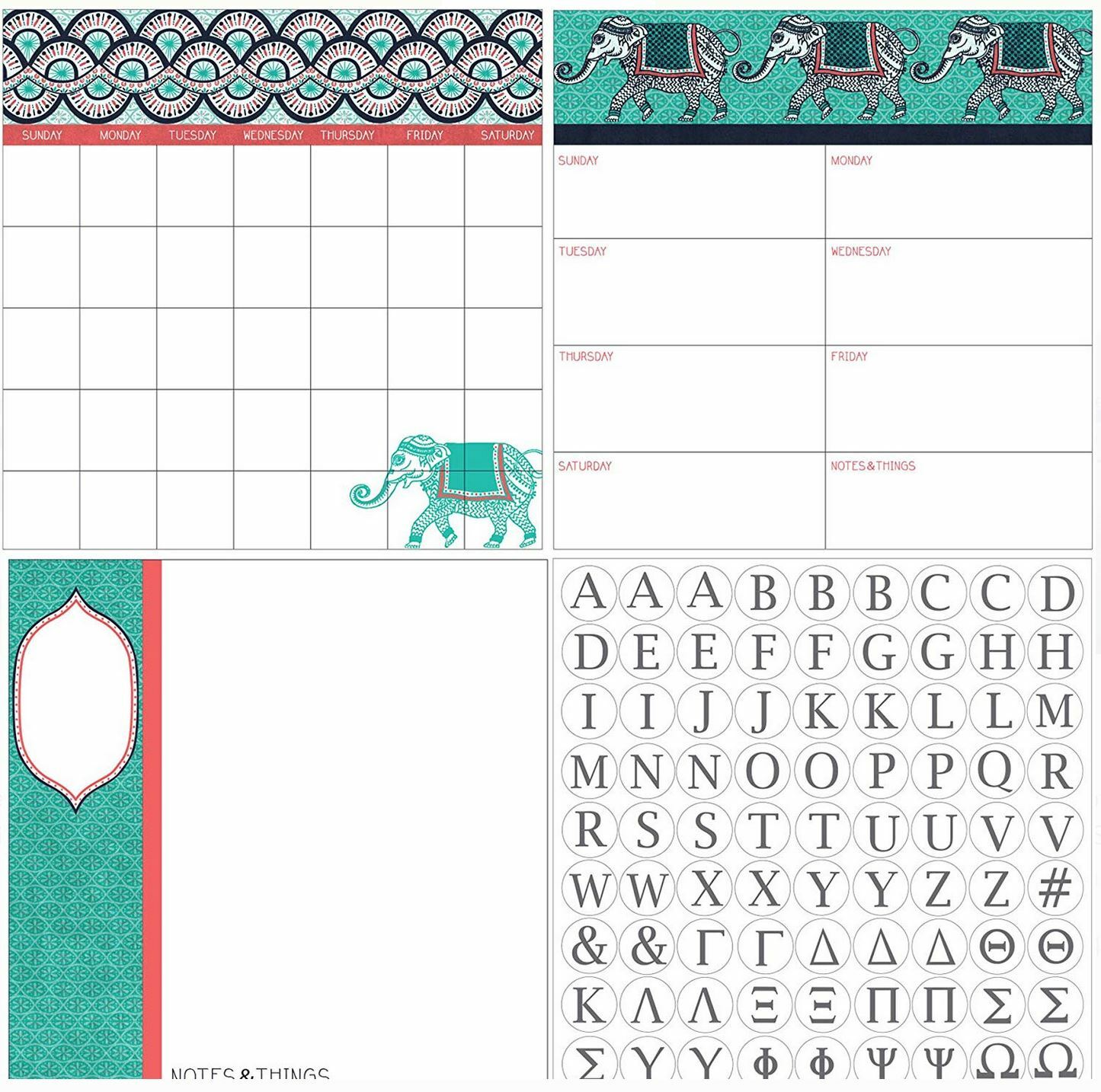 WallPops Dry-Erase 3-Piece Indra Monogram Set