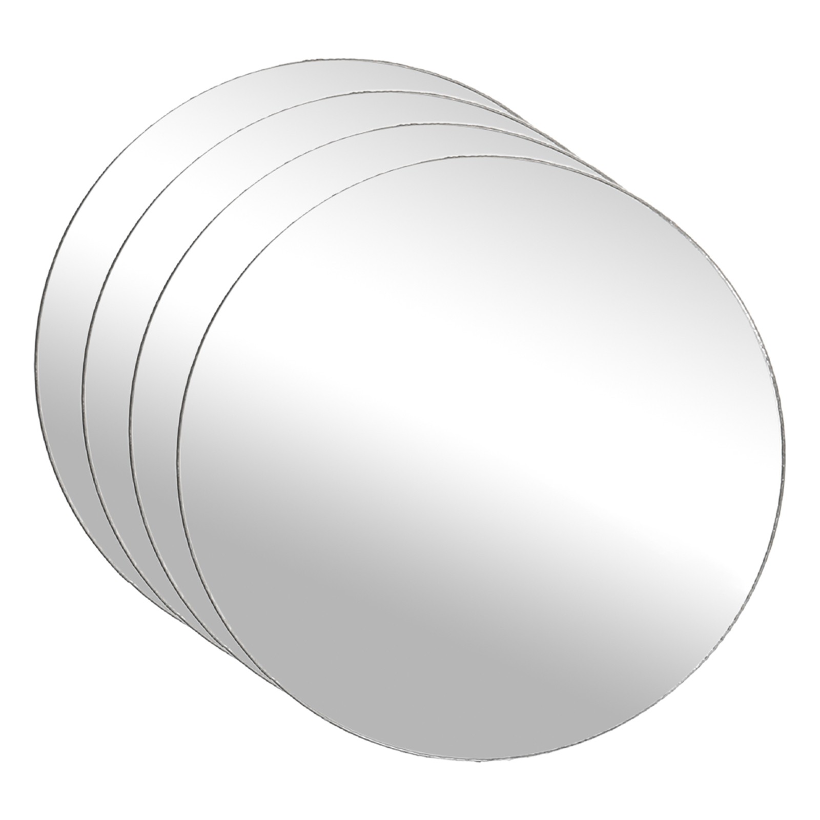 4Pcs Acrylic Mirror Sheet, 2" Circle Self Adhesive Mirror
