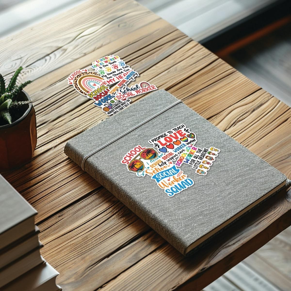 10pcs School Social Worker Decal Education & Student Support, Gift for Counselor