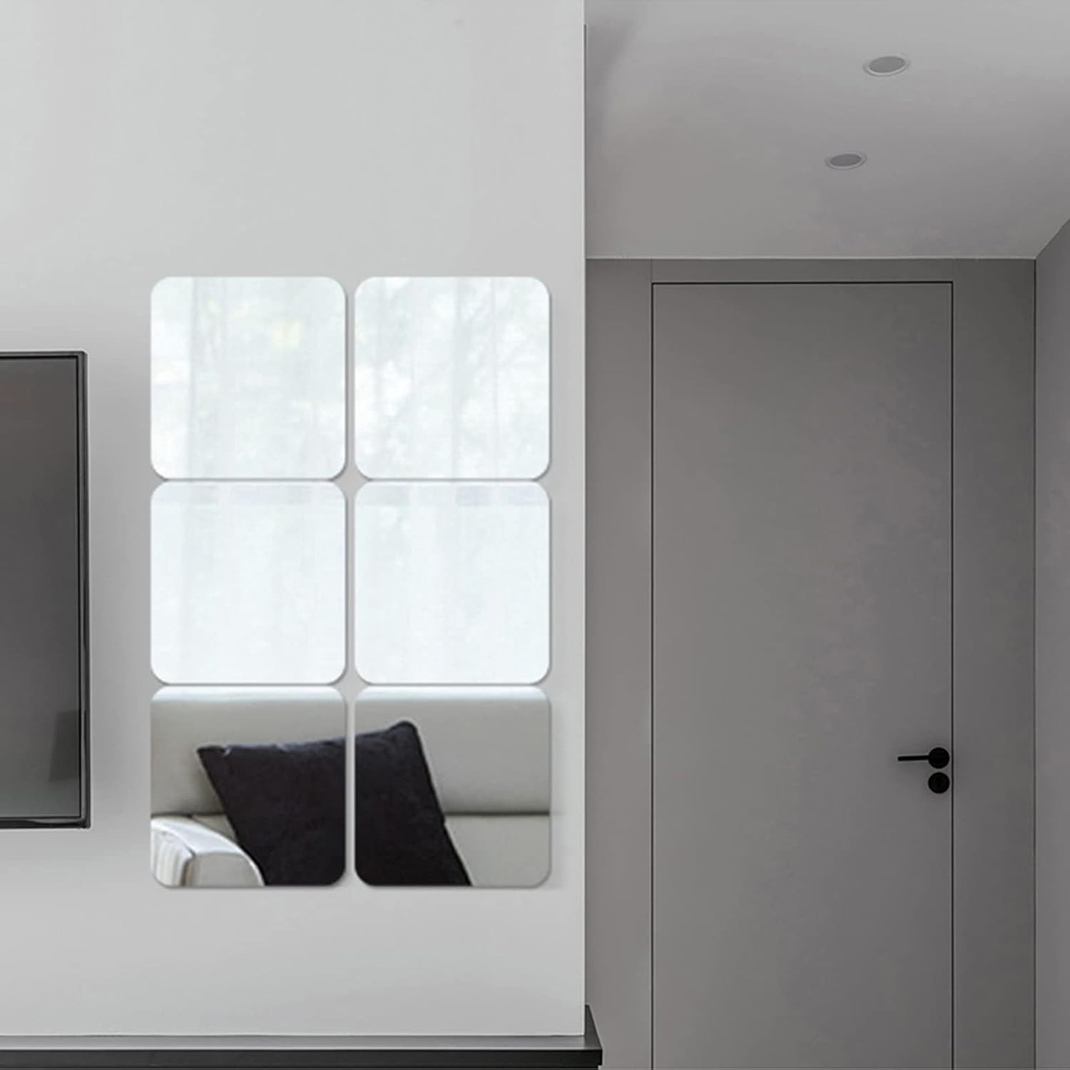 Lightweight 6×8 Acrylic Self-Adhesive Mirror – Perfect for Kids' Rooms