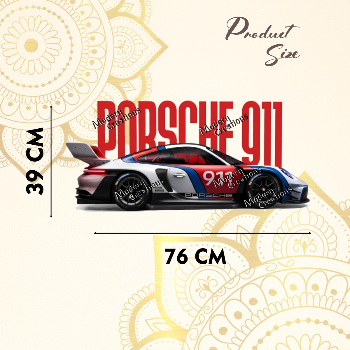 Porsche 911 Sports Car Wall Stickers Room Decor Vinyl Decal Mural Home Art DIY