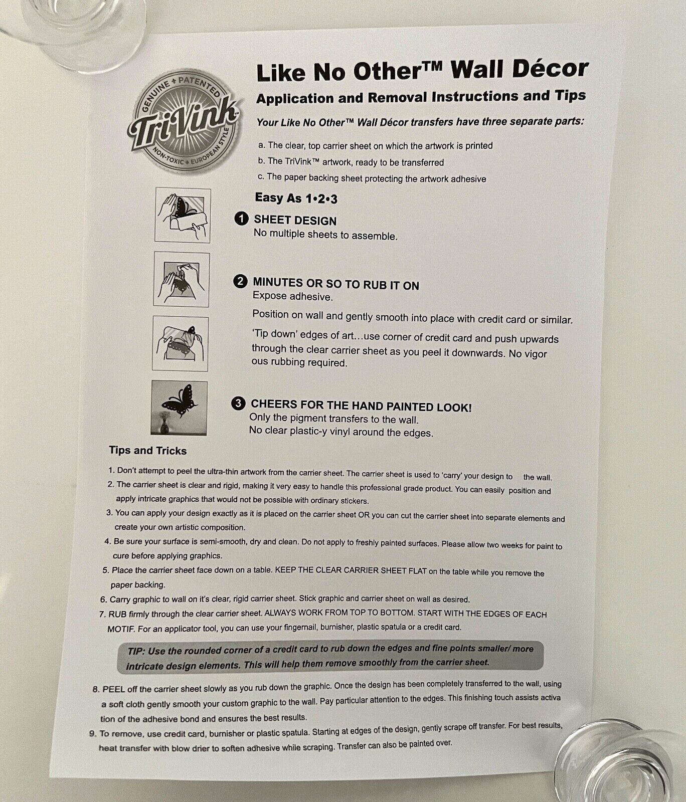 Laundry Room Wall Art 24" IRONY–Opposite of WRINKLY Rub On TriVink Transfer NEW