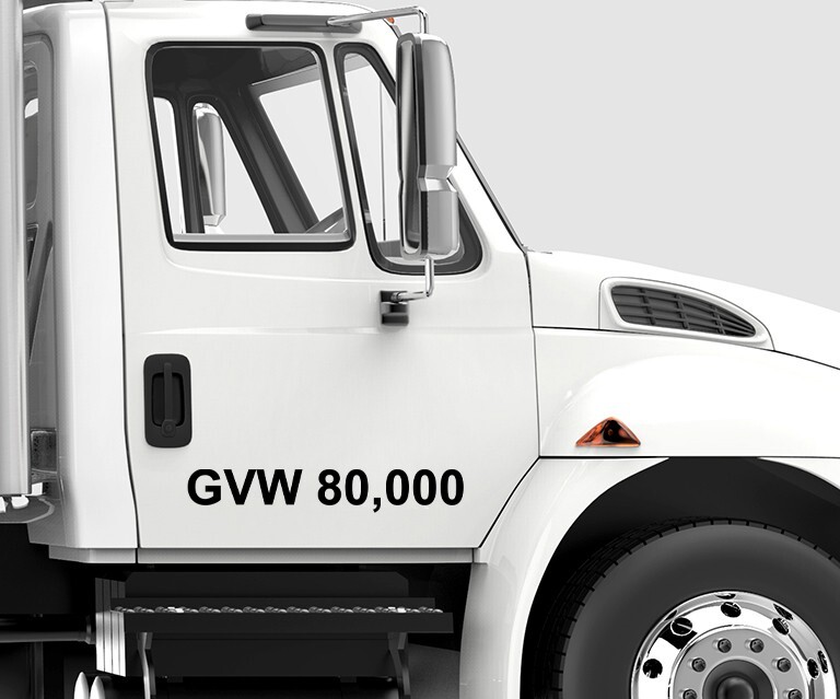 2-pack GVW Vinyl Decals | Gross Vehicle Weight Truck DOT GVWR | Die Cut Stickers