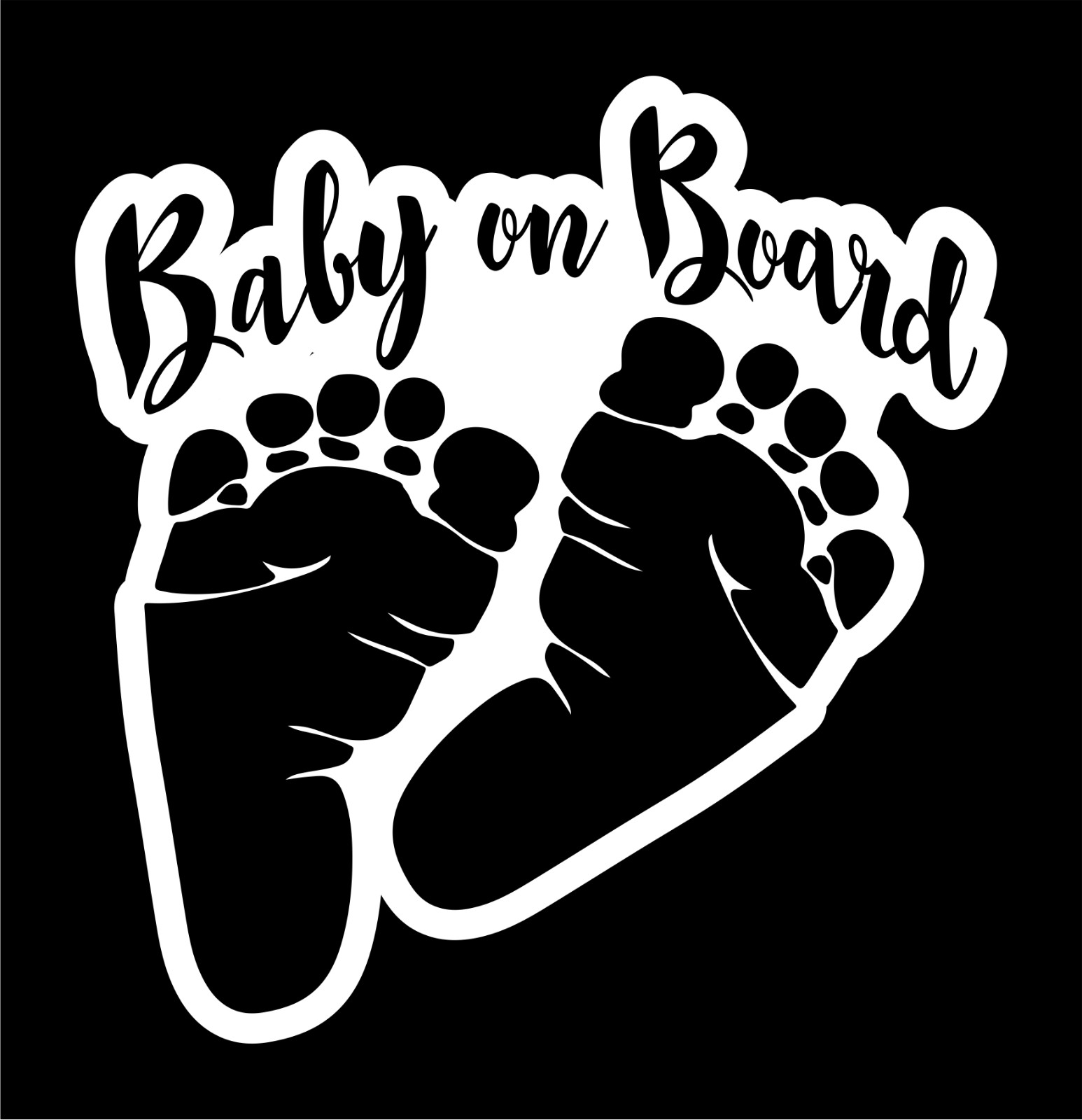 Baby on Board Vinyl Decal Sticker Car Auto SUV Truck Window Bumper Wall Laptop