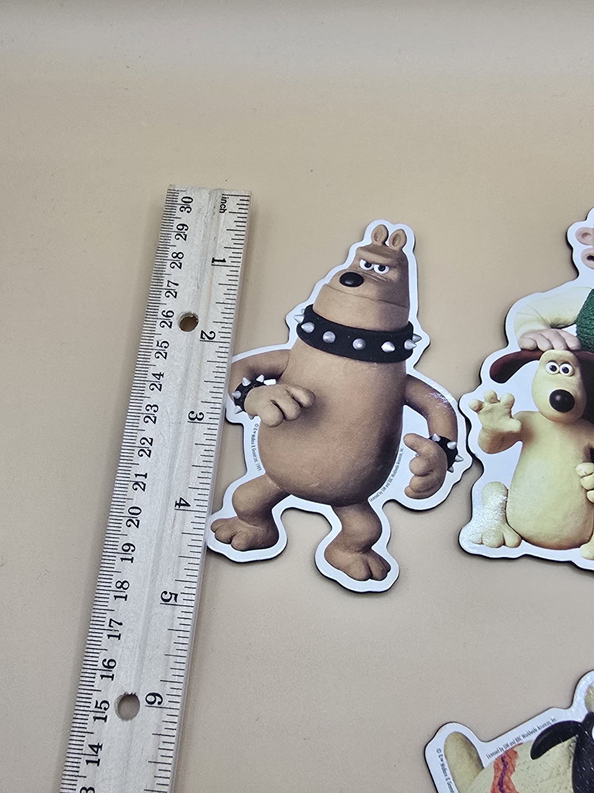1989 Wallace And Gromit PVC Vinyl Magnetic Stickers