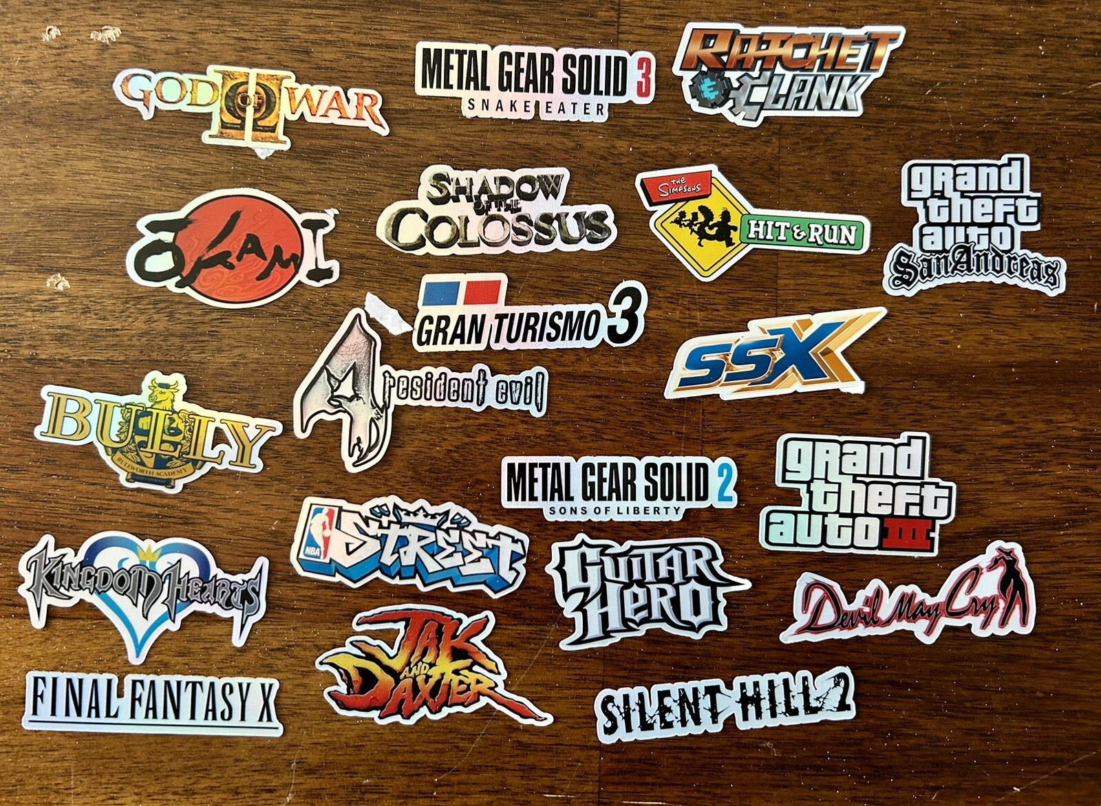 20 PlayStation 2 Logo Sticker Pack – White, Clear or Holographic – Vinyl – PS2