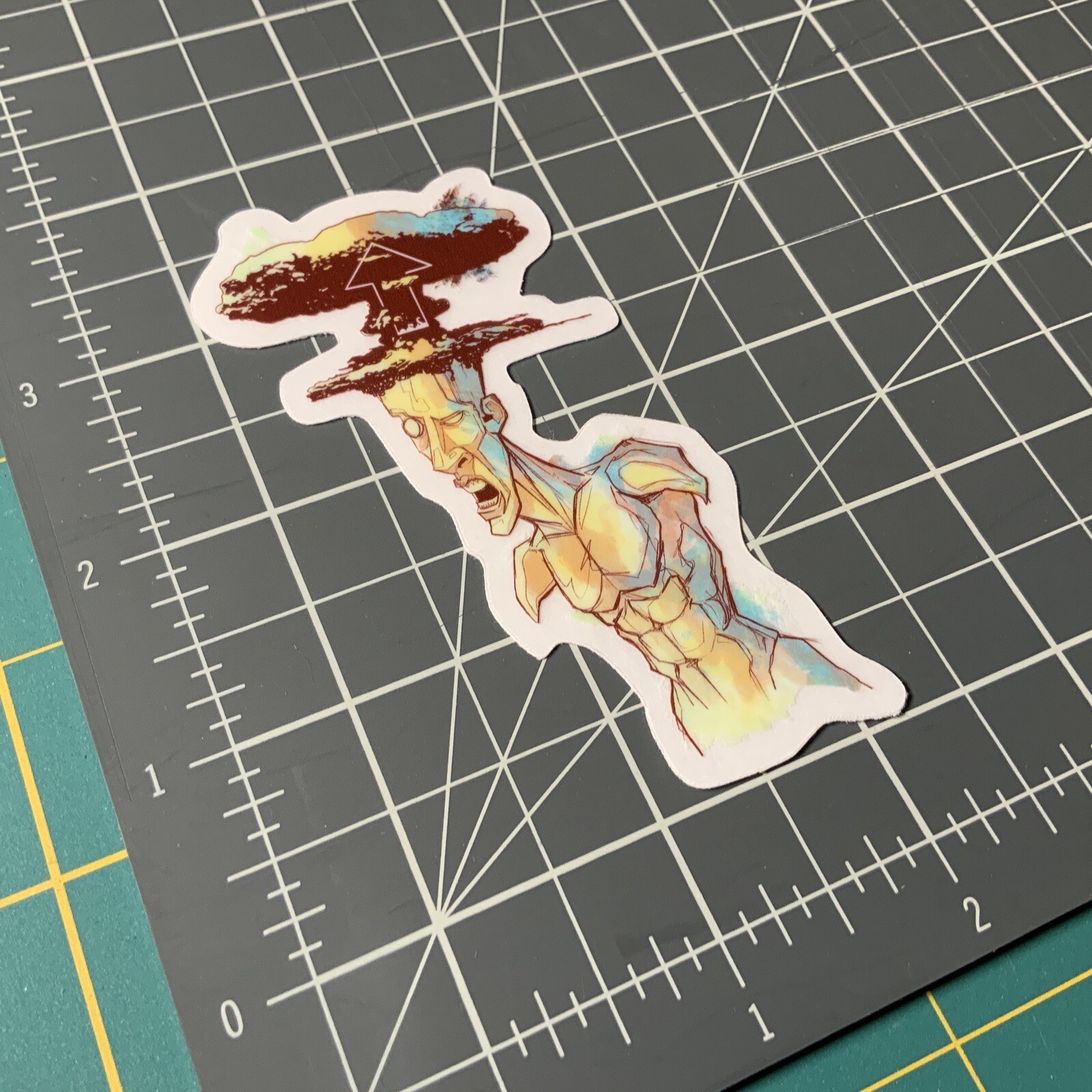 Atomic Vinyl Sticker 3” Artist Johnny Larson Bomb Twisted Mind Comic Fallout 4 3