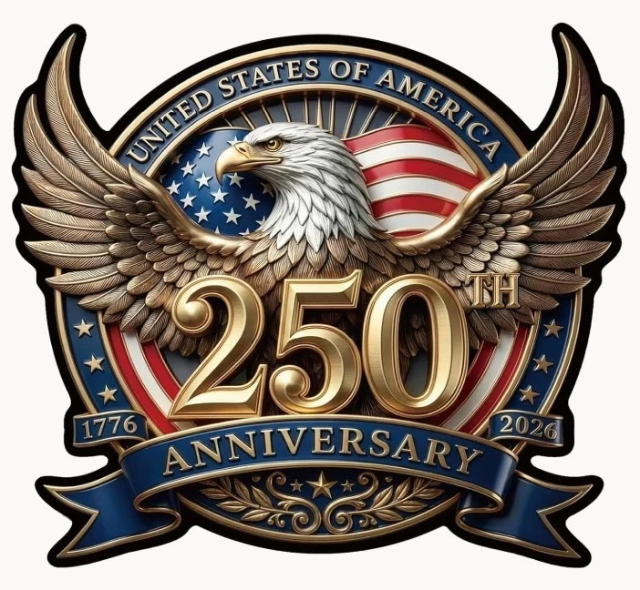 6 Pcs 250th Anniversary USA Patriotic Eagle Decals-2-8"X 8", 2-8"X 5", 2-6"X 6"