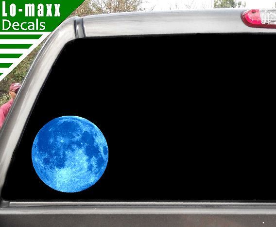 Blue Moon High Quality Graphic Wall Window Various Sizes Printed Vinyl Sticker
