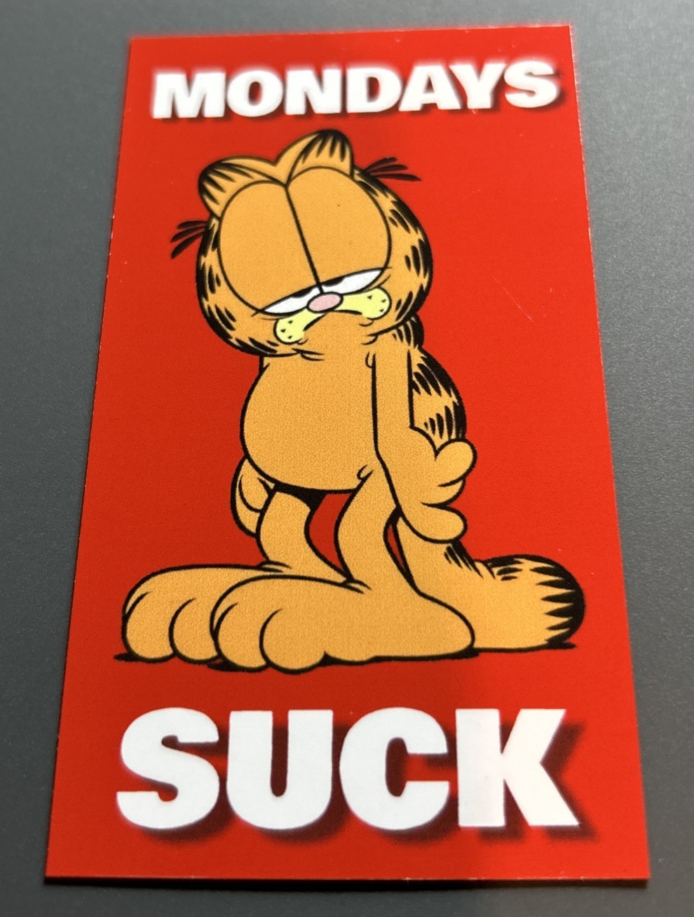 Fridge Magnet: GARFIELD – Mondays Suck (Funny Cartoon / Comic Strip Cat)
