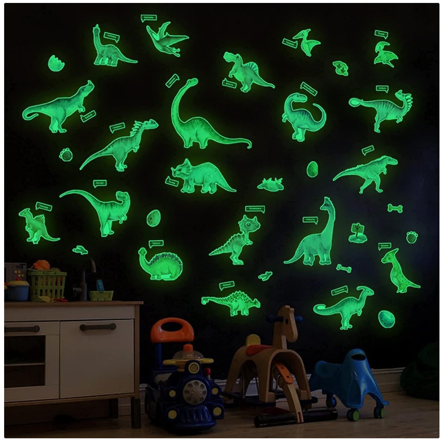 Waterproof Dinosaur Wall Stickers for Kids