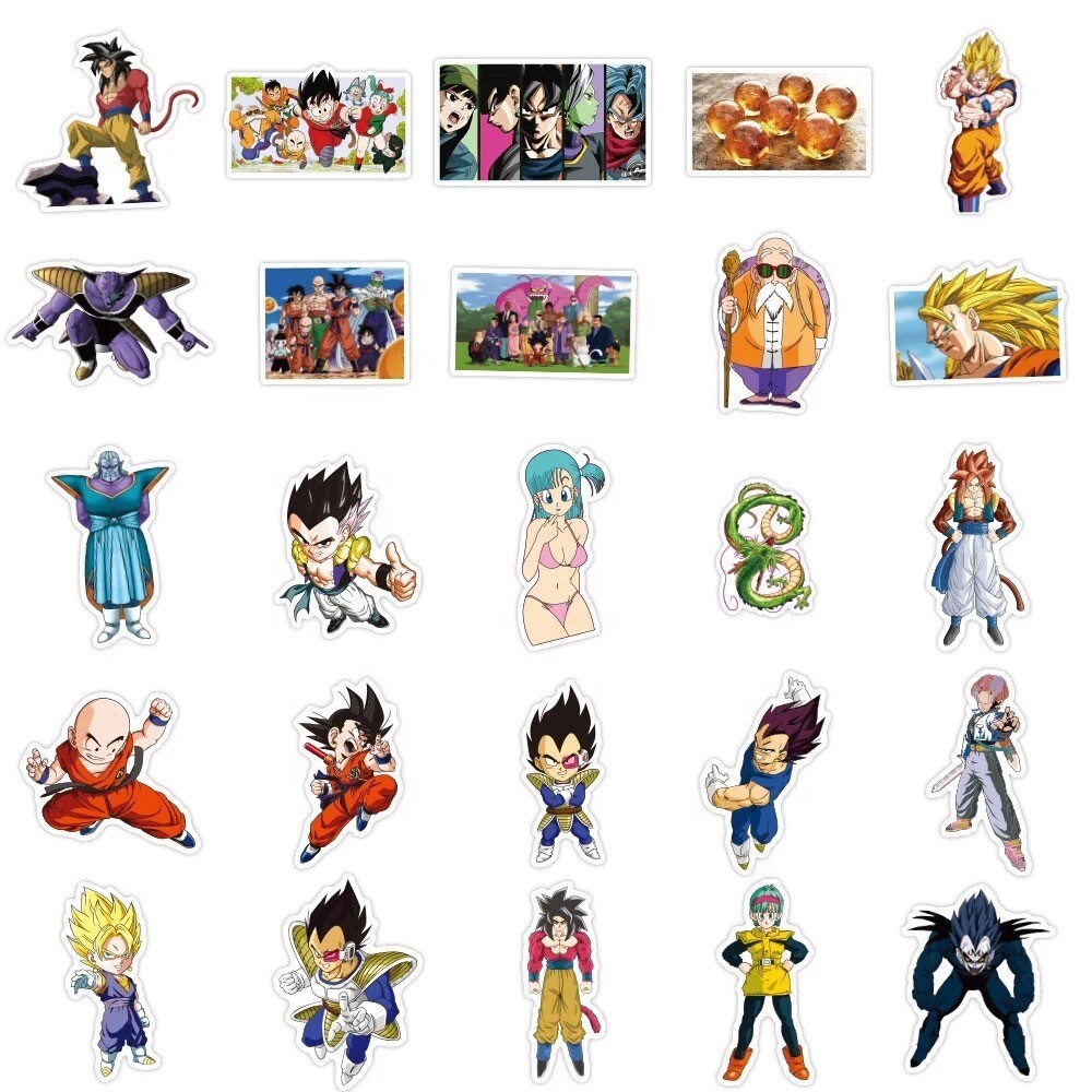10 Random Dragon Ball Z Stickers Anime Decals Laptop Yeti Hydro Free Shipping!