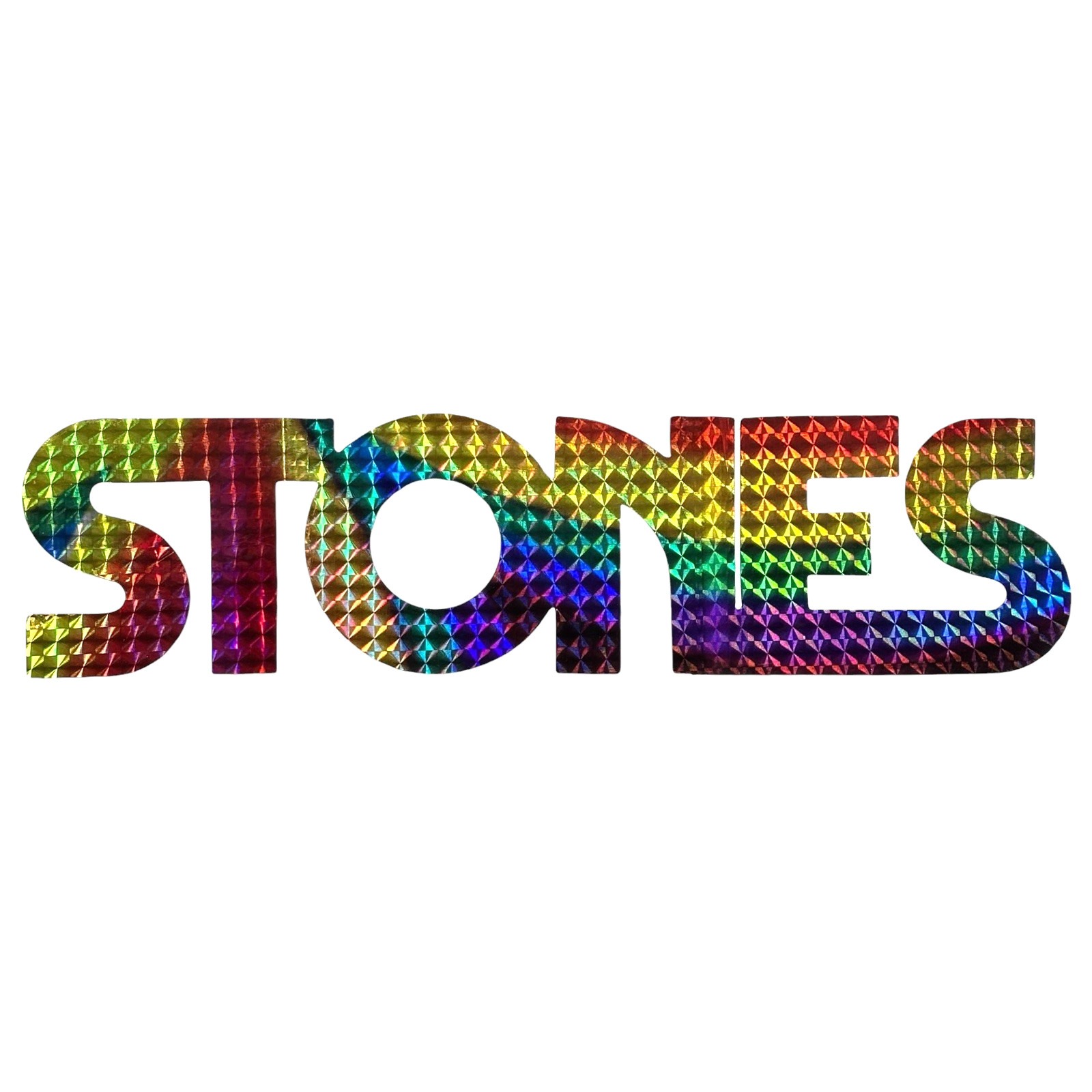 Vintage STONES Rainbow Prism Sticker UK Classic Rock Band Rolling Mick Jagger