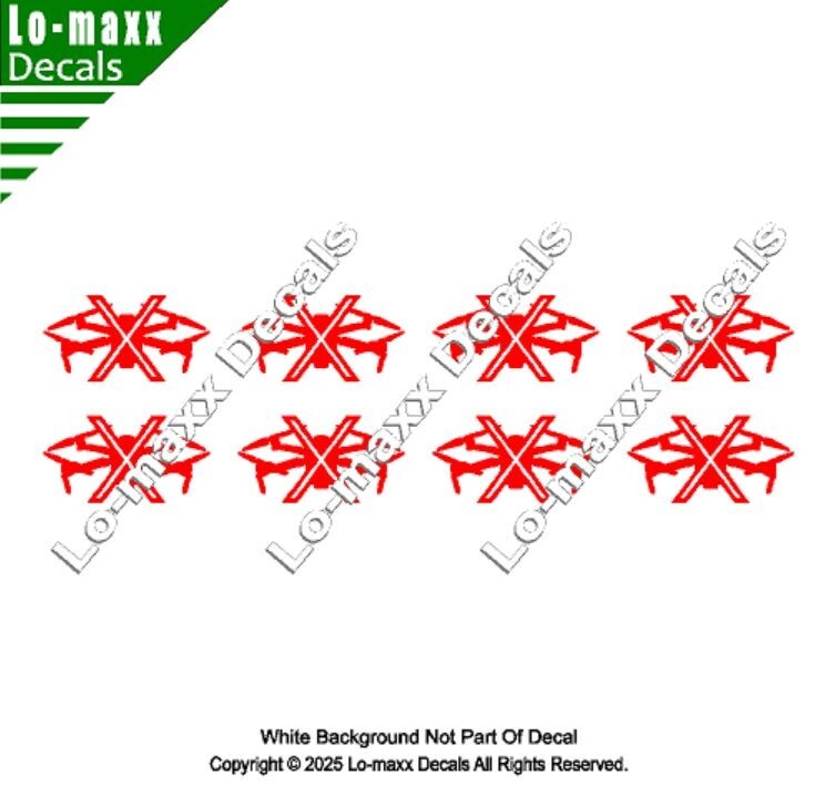 Drone Hunter Kill Markings Victory Unique Graphic Design Die Cut Vinyl Decal