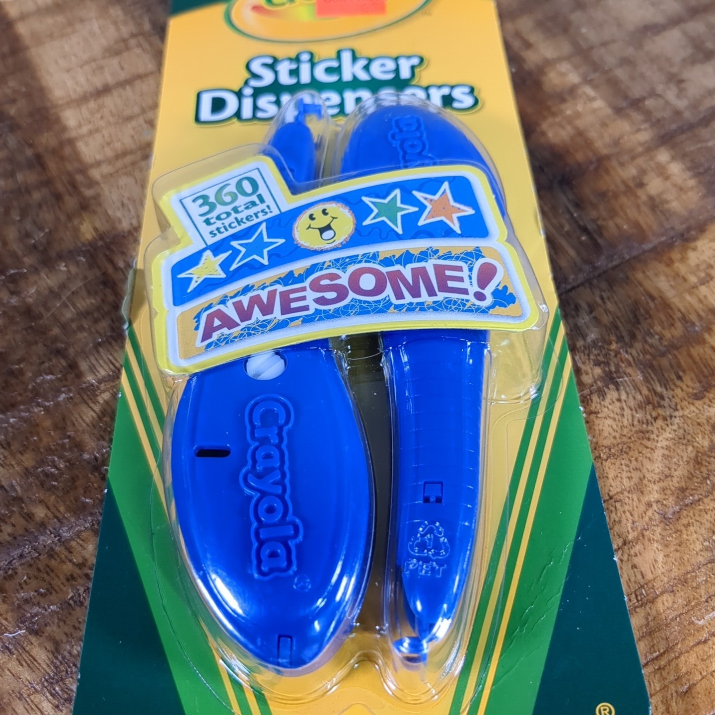 Crayola Vintage Stickers Dispensers stars,AWESOME!Super Student,&Sign
