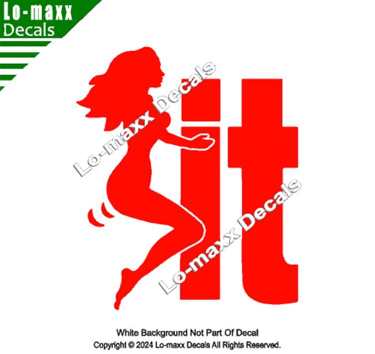 Hump It F**K It Mudflap Girl Original Custom Graphic Design Die Cut Vinyl Decal