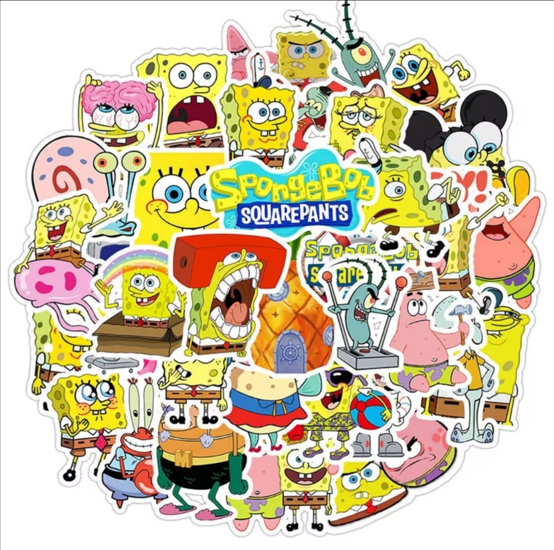 20 PCS Kids Cartoon TV Show Sponge Water Pineapple Sea 2 Stickers BRAND NEW