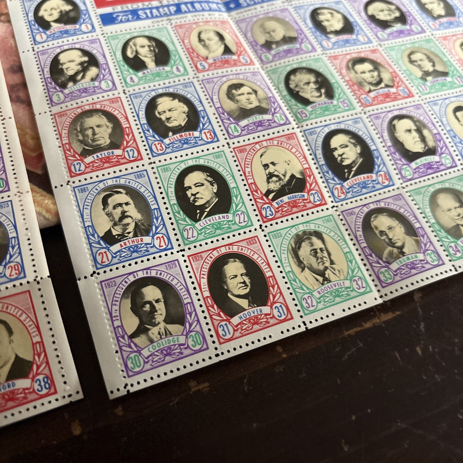 PRESIDENTS of the UNITED STATES Stamps 39 Cents 1974 Bachrach Collection