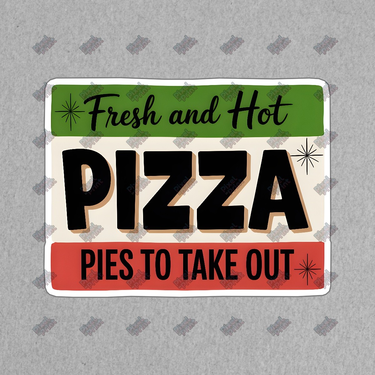 Retro Pizza Takeout Sign Fresh and Hot Perfect for Pizzerias & Diner #8308