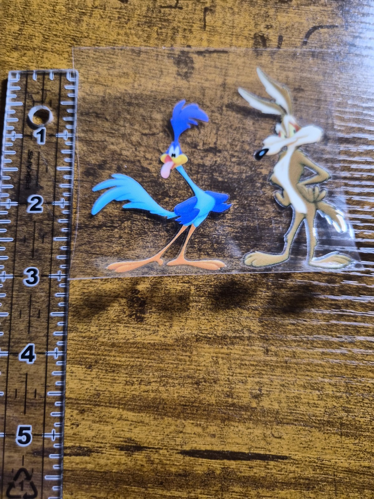 WILE E. COYOTE AND ROAD RUNNER UV DTF Decal Sticker waterproof USA NOT VINYL