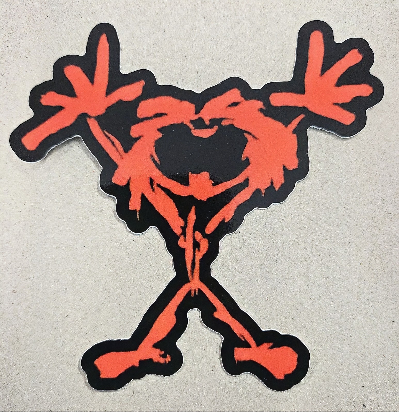 Pearl Jam Die-Cut Vinyl Sticker Black & Red 4" Stickman