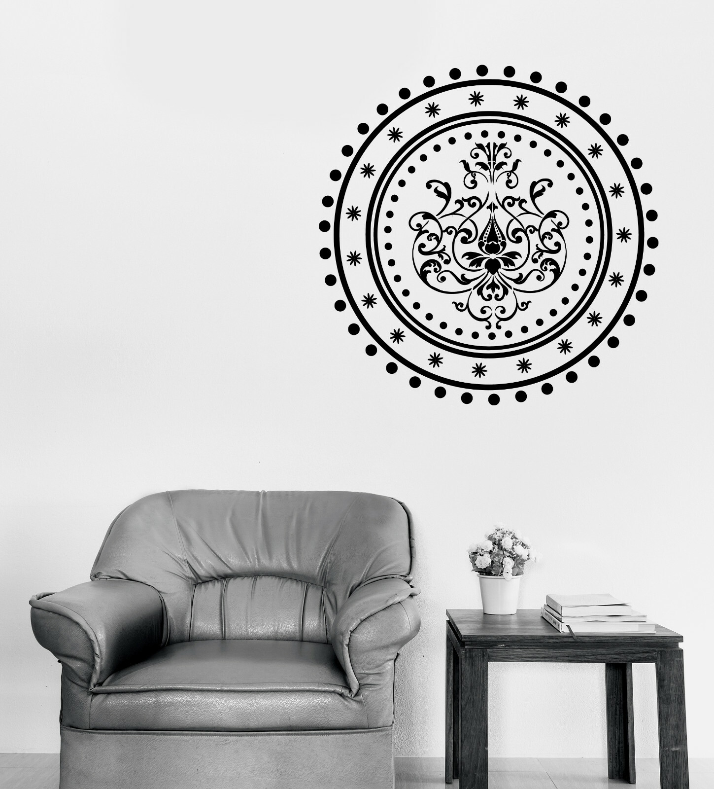 Wall Vinyl Decal Picture Pattern Cycrle Mandala Meditation Decor (n1177)