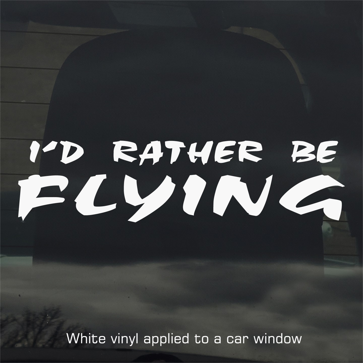 I'd Rather Be Flying Vinyl Decal Sticker for Car Window Laptop & More