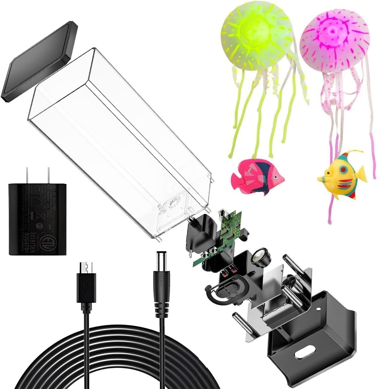 Cool Electric Jellyfish Lamp with Bluetooth Speaker Music Gift for Boys Girls A
