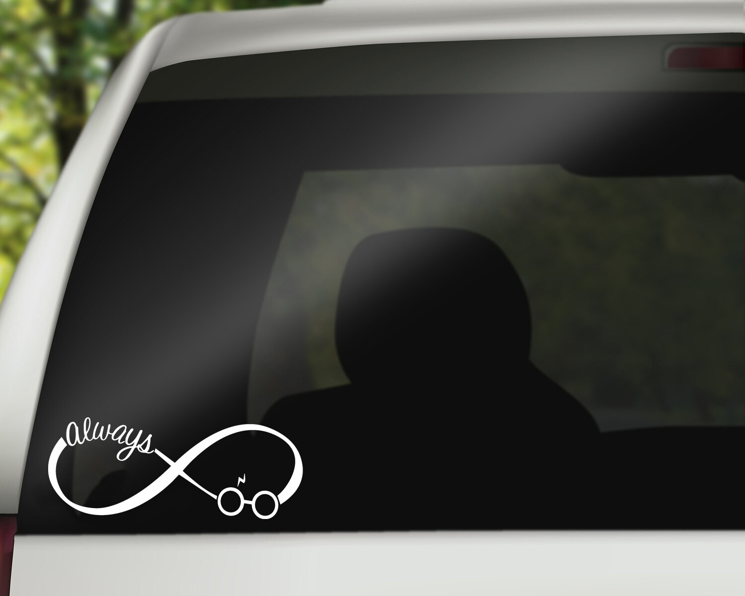Harry Potter Always Infinity Glasses and Scar Vinyl Decal Wizarding World