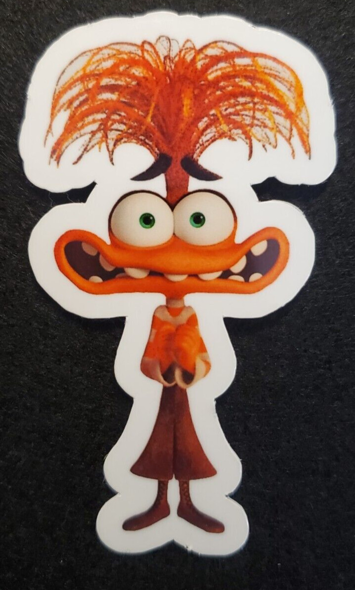 Inside Out Sticker-Anxiety water resistant die cut color sticker, white outline
